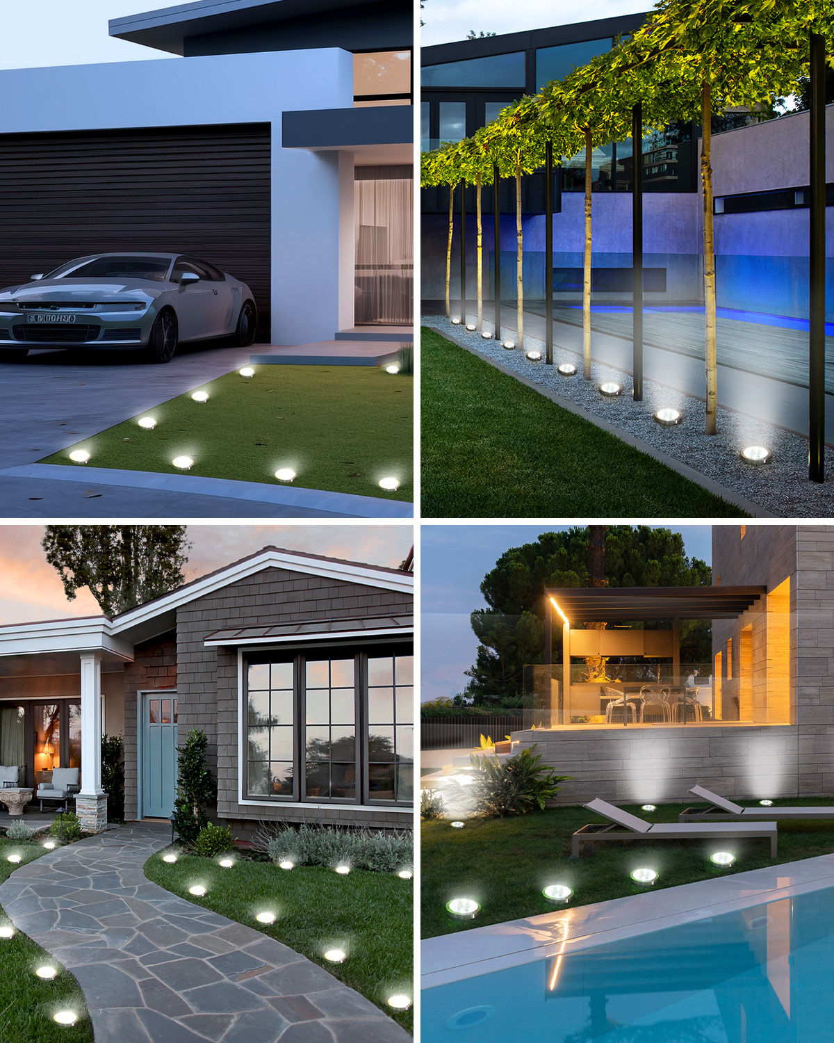 btfarm 16 Pack Solar Lights Outdoor Waterproof, 8 LED Solar Ground Lights 图 3