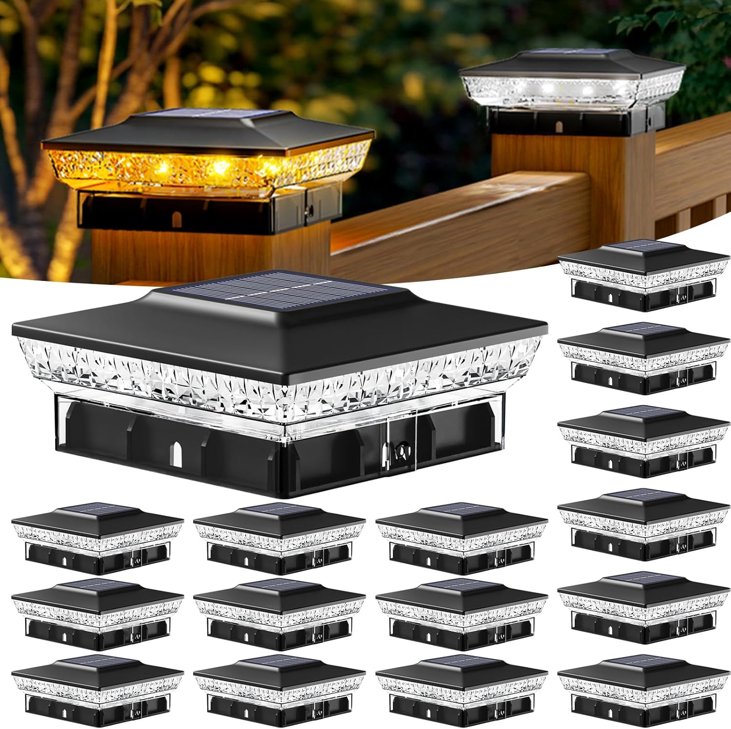 btfarm 4x4 Solar Post Cap Lights Outdoor